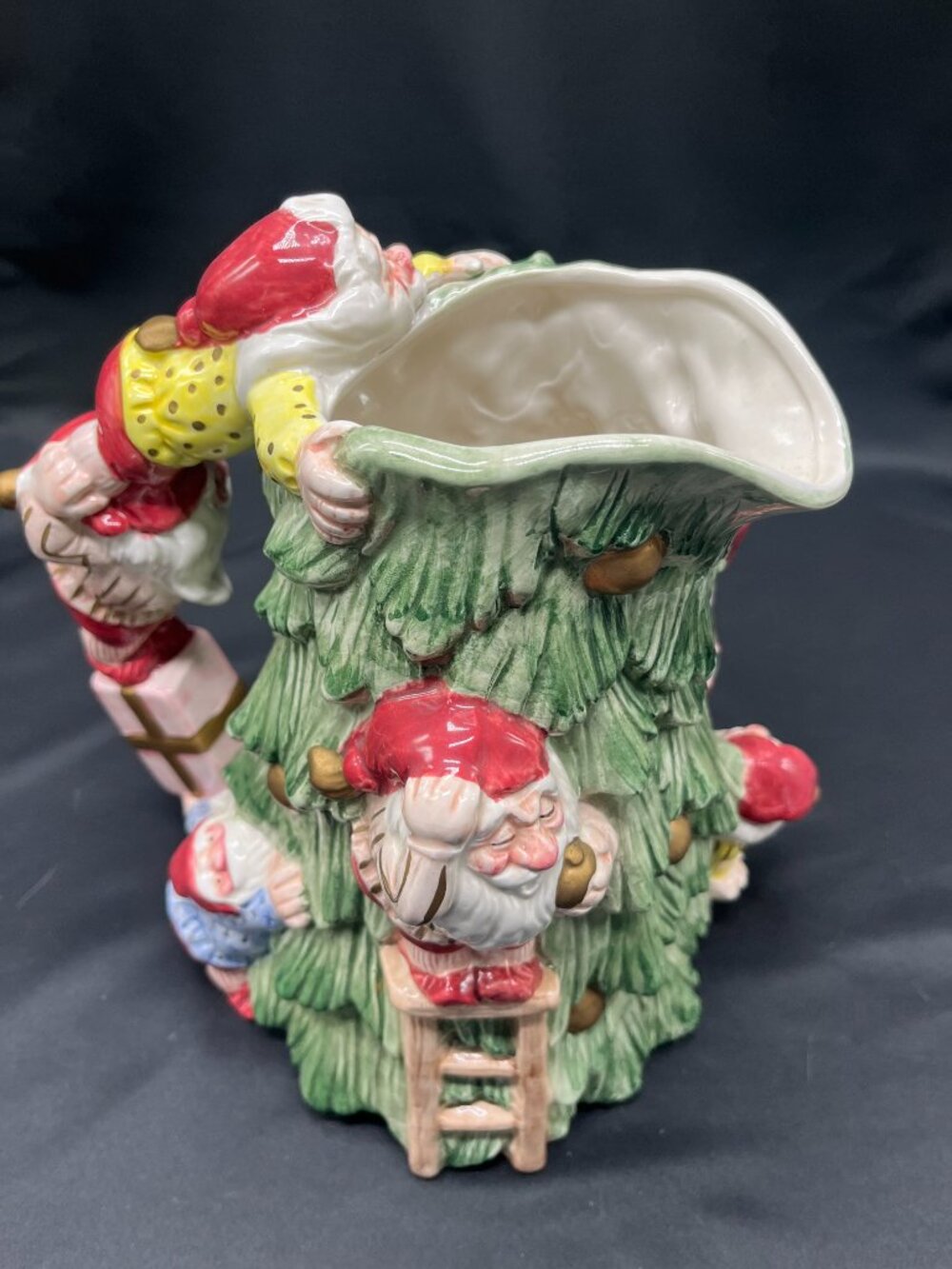 Vintage 1989 Fitz & Floyd “Old World Christmas Elves” 2-Quart Ceramic Pitcher